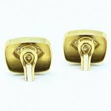 NYJEWEL De Vroomen 14k Yellow Gold 2.6ct Diamond Enamel Large Clip On Earrings | eBay