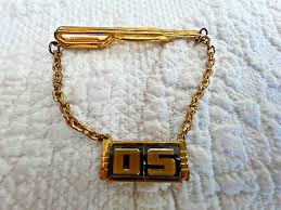 Vintage Hickok Gold Tone Chain Tie Bar Clip Initials DS | eBay