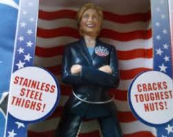 Vintage Bill & Hillary Clinton Figures; Wine Corkscrew ...