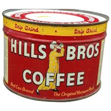 Similar Items to Vintage 1 Lb 1950's Hills Bros Coffee Can Tin Sealed Unopened with Key
