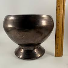 Vintage Mccoy MCM Bronze Ceramic Flower Pot Planter 5018 ...