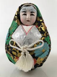 Japanese Kimono Hime Daruma Doll Set Hina Nishiki Girls ...