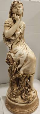 Vintage Gorgeous Marwal Statue of Young Woman Called Song of ...