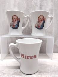 3) Hires Root Beer Ceramic Mugs 4 Inch Vintage Advertising | eBay