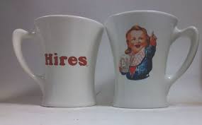 Two Hires Root Beer Mugs 1960's Reproduction of Ugly Boy Mascot Advertising | eBay