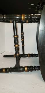 Antique L HITCHCOCK SIGNED EBONIZED FOOT STOOL BENCH NEEDLEPOINT 20" X 19.5" | eBay