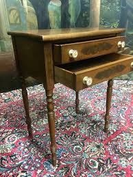 Vintage Hitchcock Stand, Hitchcock End Table, Two Drawer End Table Hitchcock Furniture