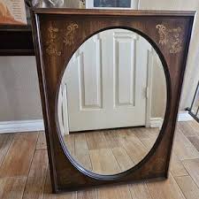 Old Mirror Hitchcock Heavy Maple Mirror With Decorative Accent Design - Etsy