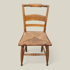 Four Nichols and Stone Dining Chairs, Rush Seats, Rustic, Farmhouse, Vintage For Sale at 1stDibs