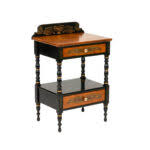HITCHCOCK Stenciled Nightstand in Maple and Black | Grandview Mercantile