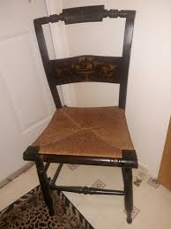 Antique Hitchcock Style Chair Rush Seat Stenciled Original ...