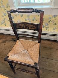 Antique Hitchcock Style Chair Rush Seat Original Stenciled ...