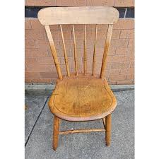 Early American Patinated Maple Plank Side Chair, Circa Early ...