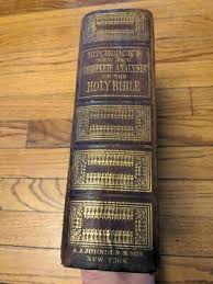 1875 Hitchcock's Complete Analysis Holy Bible - Belonged To ...