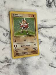Hitmonchan Holo Vintage Pokemon Card Base Set 7/102 MP | eBay