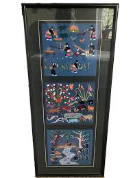 Traditional Hmong Embroidery Story Cloth Framed - Etsy