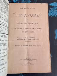 Antique Gilbert and Sullivan Comic Opera PINAFORE or the ...