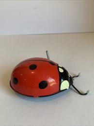 SCHYLLING VINTAGE TIN WIND UP TOY RED LADY BUG TOY W/KEY WORKS | eBay