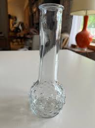 Clear Glass Hobnail Bud Vase E.O. Brody - Etsy