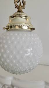 Vintage White & Gold Swag Pendant Light, Hollywood Regency ...