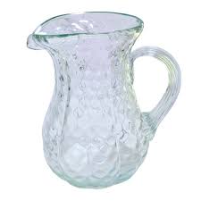 Vintage Green Bubble Glass Pitcher: Hand Blown Mid-century Jug - Etsy