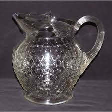 Macbeth Evans Glass MACHOB Crystal Bulbous Ice Lip Water Pitcher (reeded Handle) - Etsy