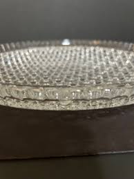Vintage Daisy and Button Large Shallow Pressed Glass Bowl ...