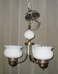 Milk Glass Chandelier In Collectible Ceiling Light Fixtures for sale | eBay
