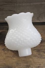 vintage hobnail milk glass lampshade, small globe hurricane ...