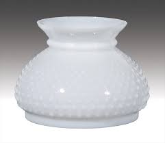 7" Clear Over Opal Glass Hobnail Shade - Plain Top — The ...