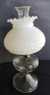 P & A Risdon Clear Glass Oil Lamp Made in USA Milk Glass ...