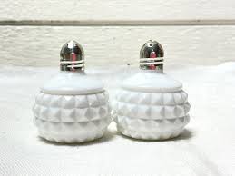 Vintage White Milk Glass Salt and Pepper Shakers - Made in ...