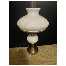 Vintage Hobnail Milk Glass GWTW Table Lamp. For Sale at Ruby Lane