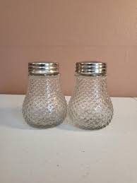 Vintage Diamond Point Salt and Pepper Shakers - Etsy