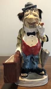 VTG Hobo Bum Drifter Rubens Bar Caddy Ceramic Fur Hair ...