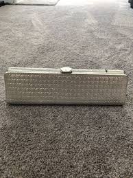 Sondra Roberts NWT Metallic Silver Patterned Clutch/Purse ...