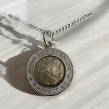St. Christopher Necklace - Protect Us - Etsy
