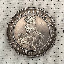 Amazon.com: Pin Up Girls Coin Laurie The Sheep's Horn Funny Challenge Coin US One Dollar Hobo Coin : Toys & Games