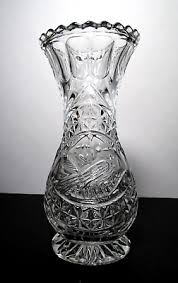 Hofbauer Crystal Byrdes Vase 8" Germany Cut Glass Bird | eBay