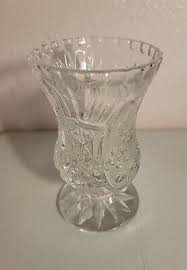Vintage Crystal Frosted Glass Bud Vase 4-5/16" x 2-3/4" Nice ...