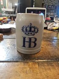 Vintage Ceramic HB Hofbrauhaus Grey Stoneware 0.25L ...