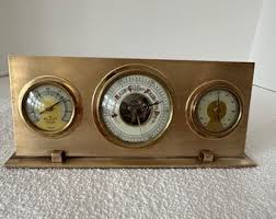 Antique German Luft Brass Barometer - Etsy