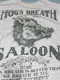 Vintage Hogs Breath Saloon Shirt Mens XL Grey Key West ...