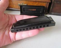 Vintage Hohner Pro Harp Black Harmonica, Mouth Organ ...