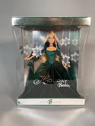 2004 Holiday Barbie Doll Special Edition Green Dress Blonde Hair | eBay