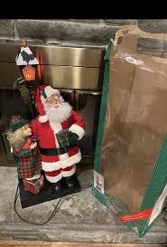 Vtg Holiday Creations Christmas Animated Santa & Girl W ...
