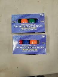 NIB Vtg 2 Pk 4 C-9 1/4 Indoor/Outdoor Christmas Bulbs I ...