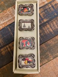 Vintage Christmas Napkin Rings, Silver Picture Frame Napkin Rings With Vintage Christmas Photos, Christmas Dining Room Table Decor, Hostess - Etsy