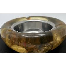 Vintage Mad Men Atomic Abalone Shell Seashell Inlay Ashtray ...