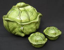 Ceramic Cabbage Serving Dish with Salt and Pepper Shakers by ...